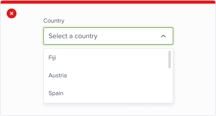 Don’t order options in a list randomly.