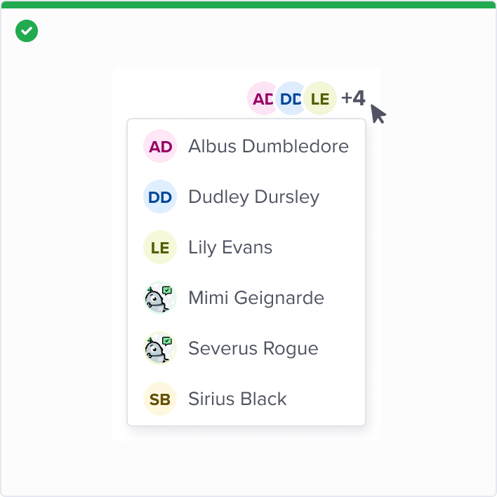 Hover to open the dropdown