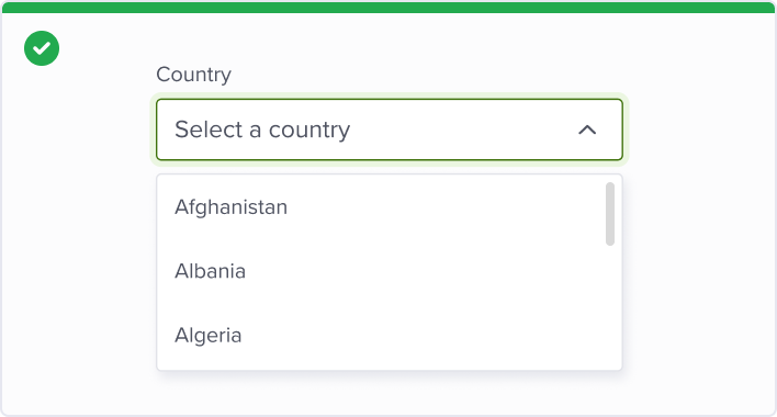 Sort options in a list logically (e.g., alphabetically, ascending, descending).