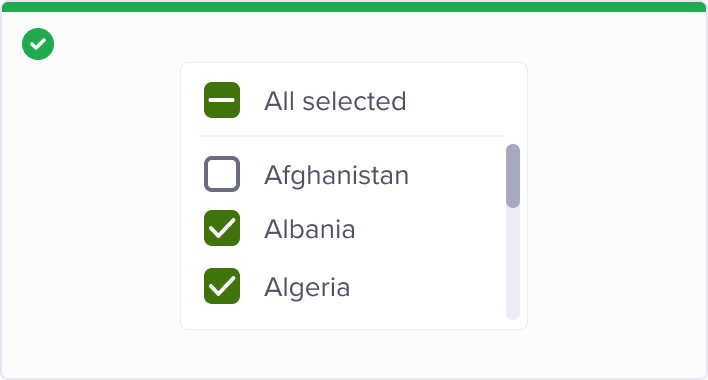 Use the same color for selected items text label text than adjacent text.