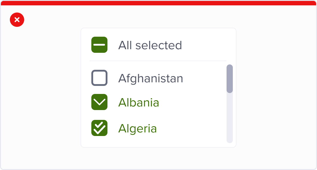 Use personnalized icon to replace checkbox component’s icons.