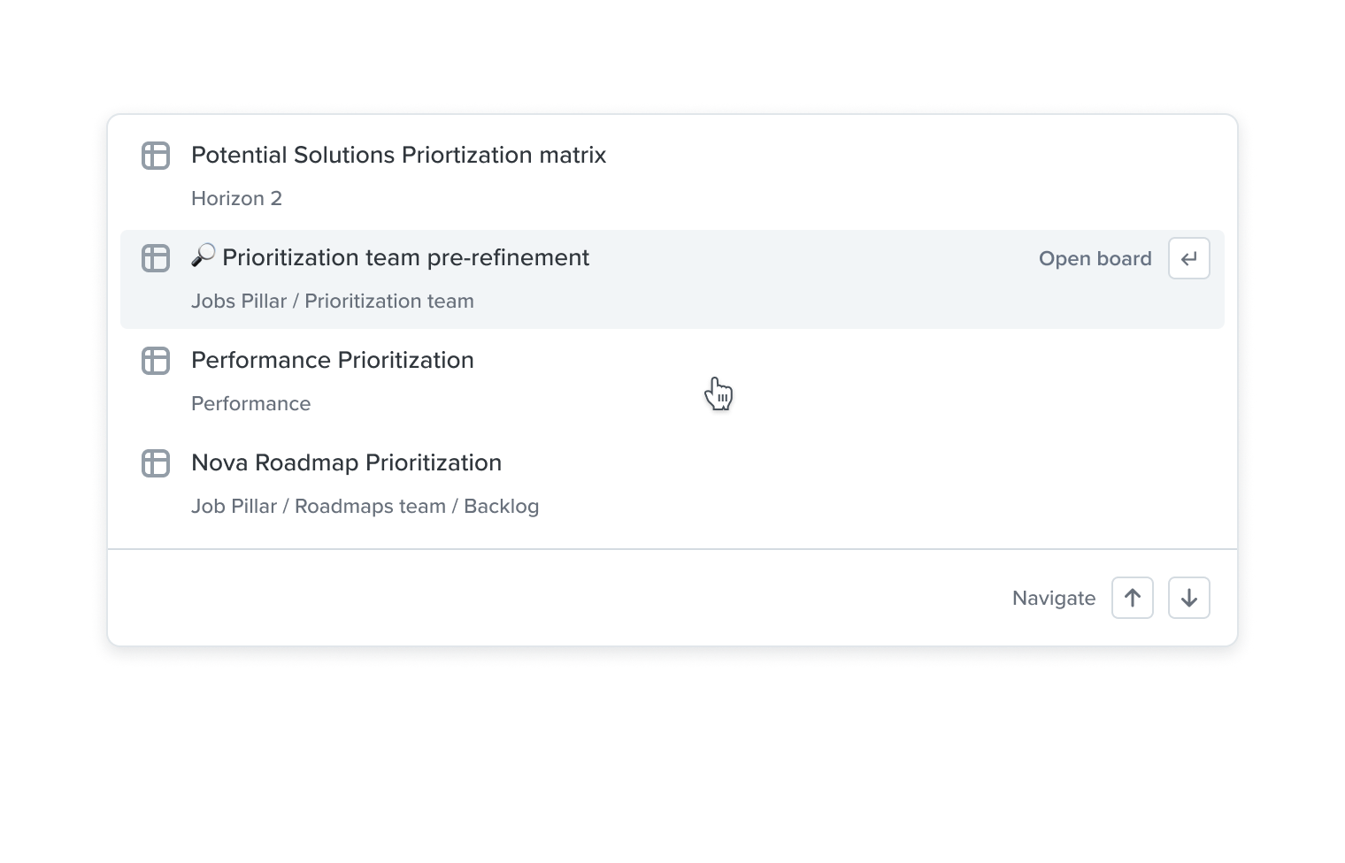 Nested search