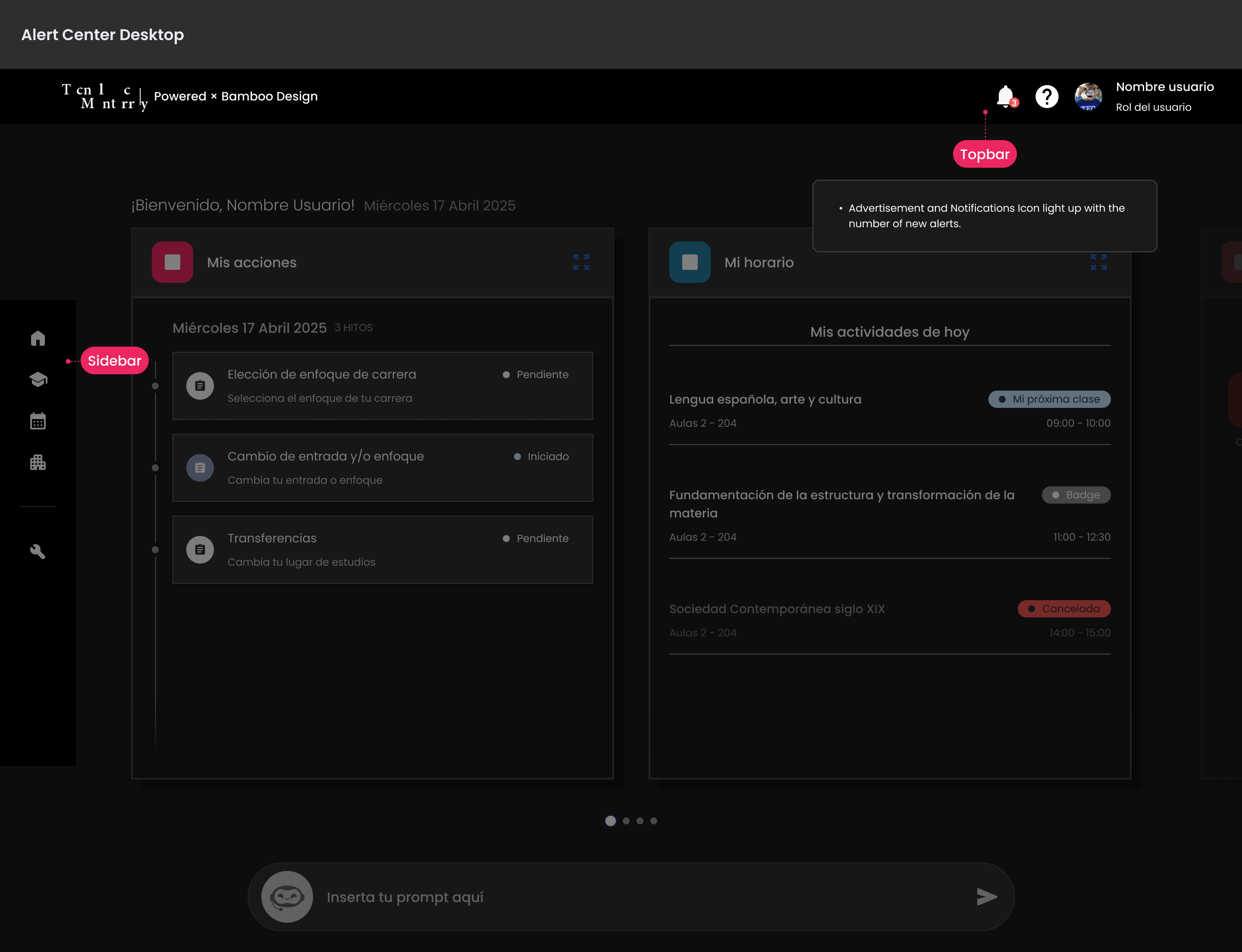 Descripción general | Notification center | Made with Supernova