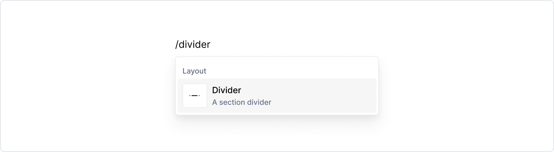 Divider block