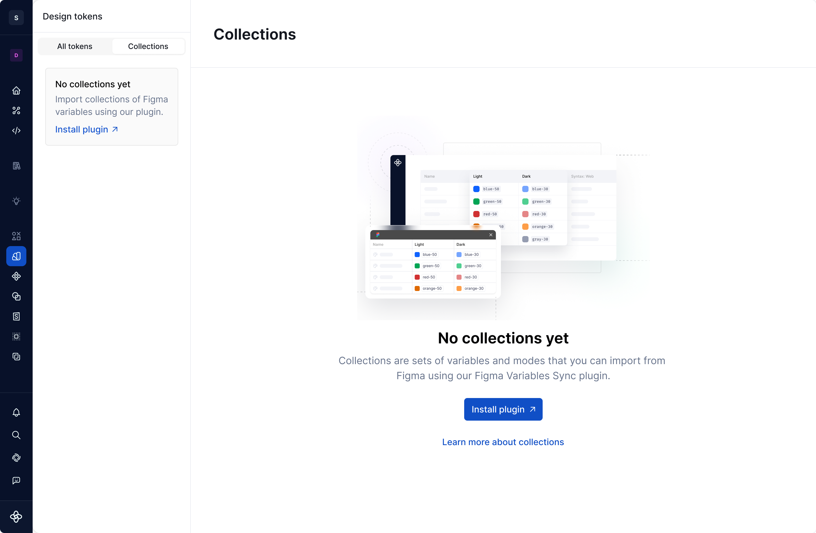 Design tokens / Collections / No Collections (only)
