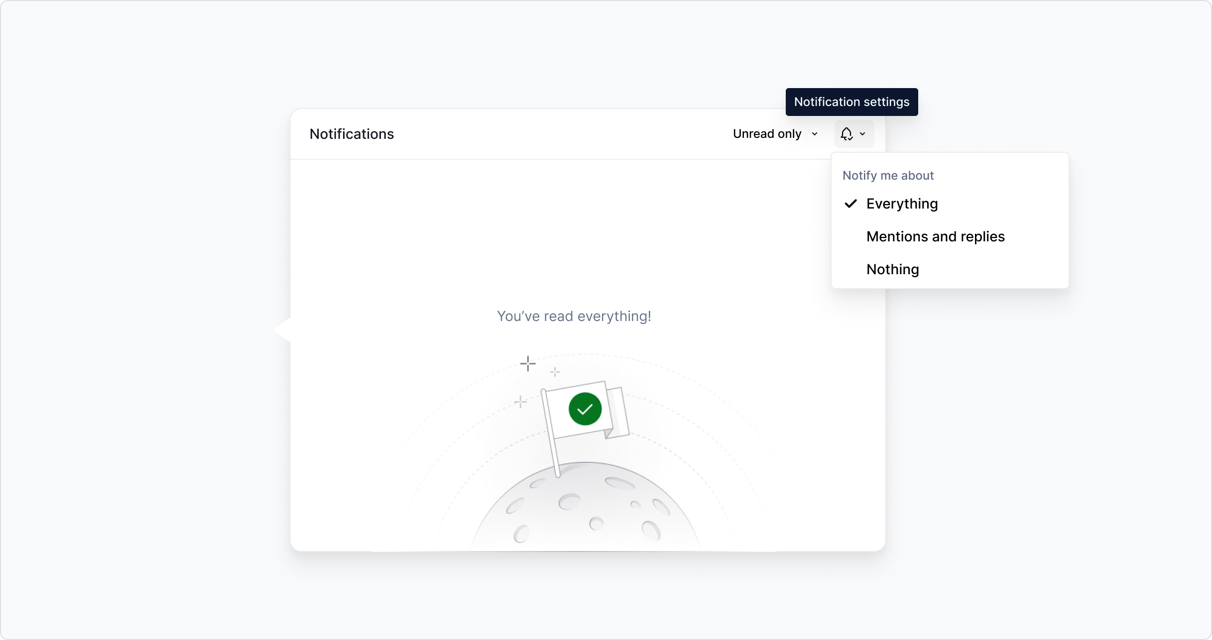 Notifications - Display settings