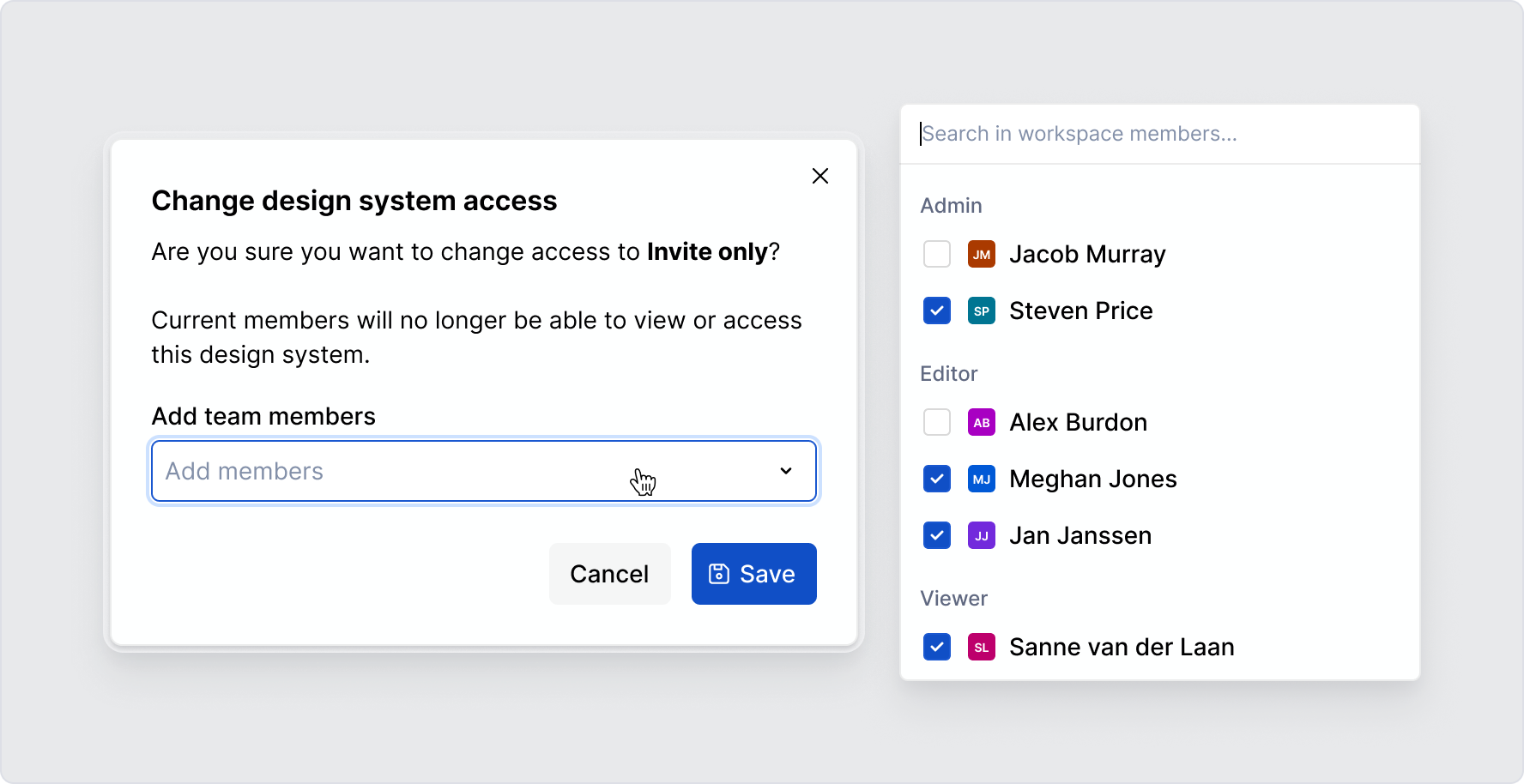 Adding workspace members to this design system.