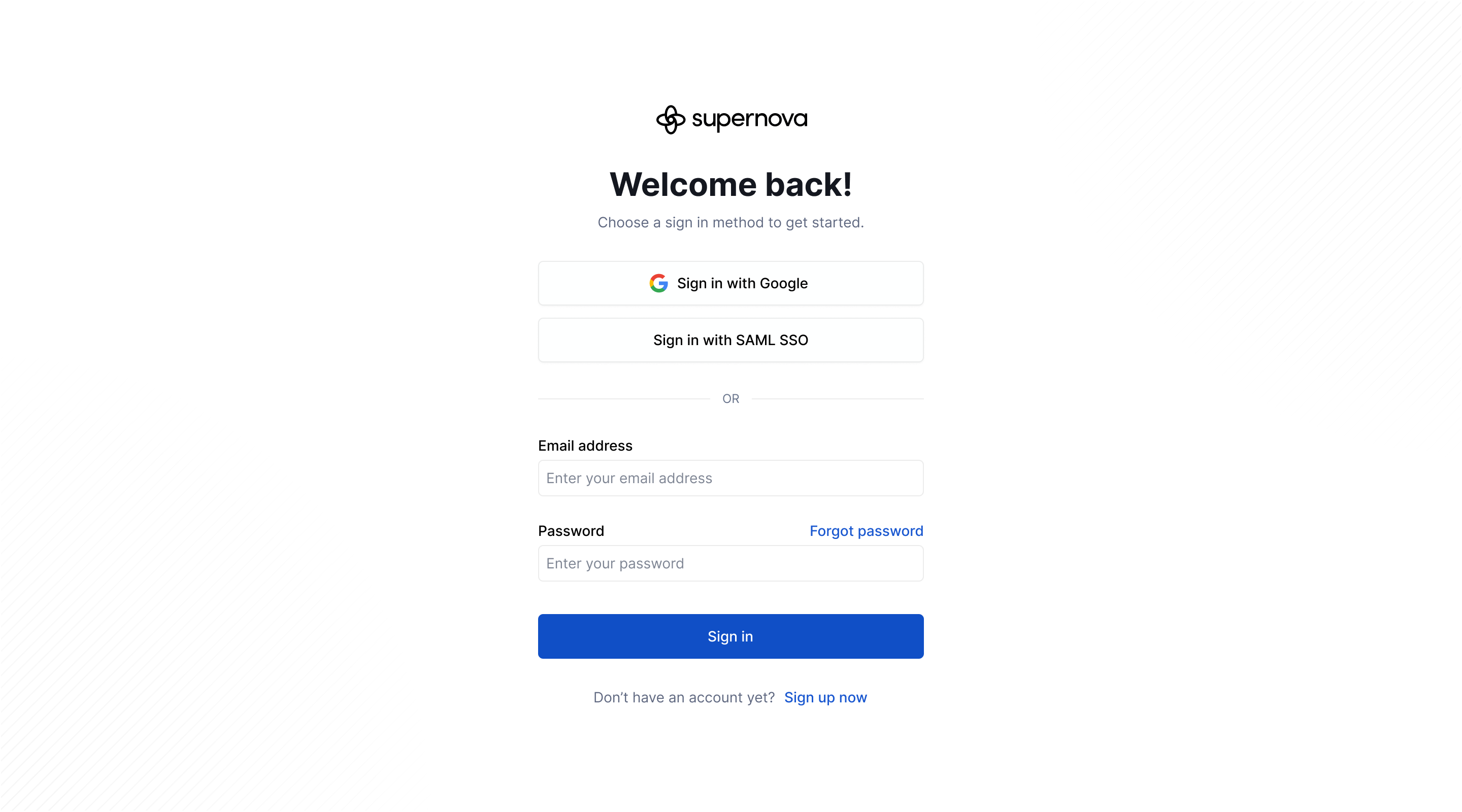 New auth - sign in