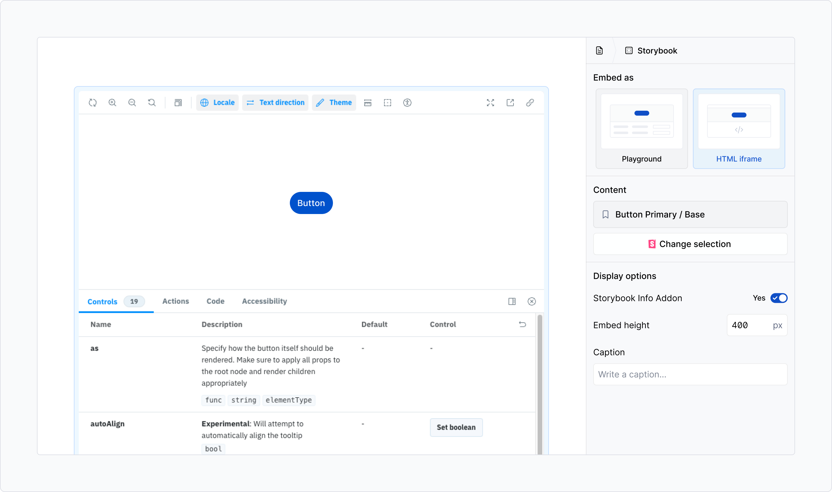 Storybook - HTML iframe