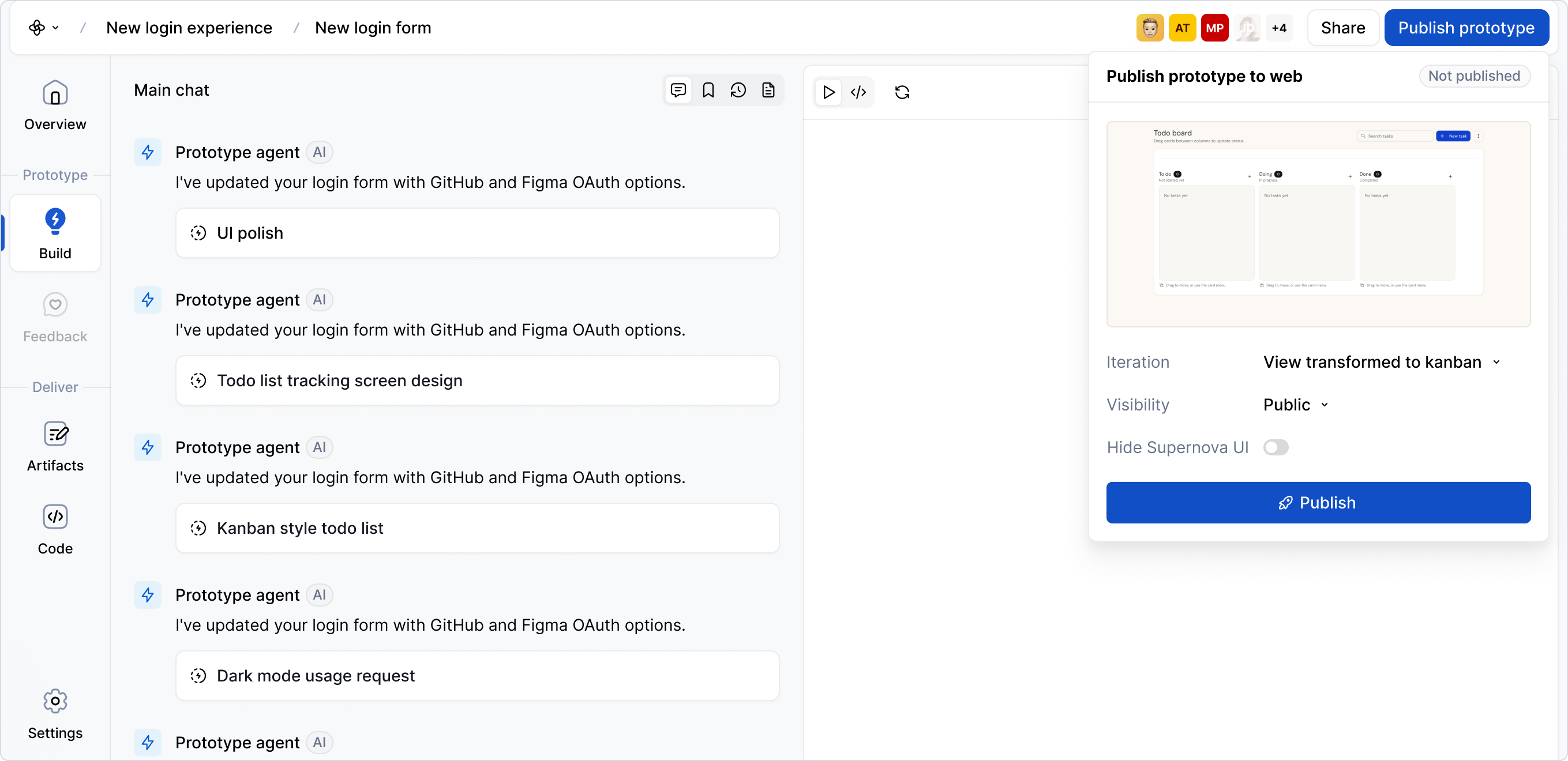 Publish feature to web