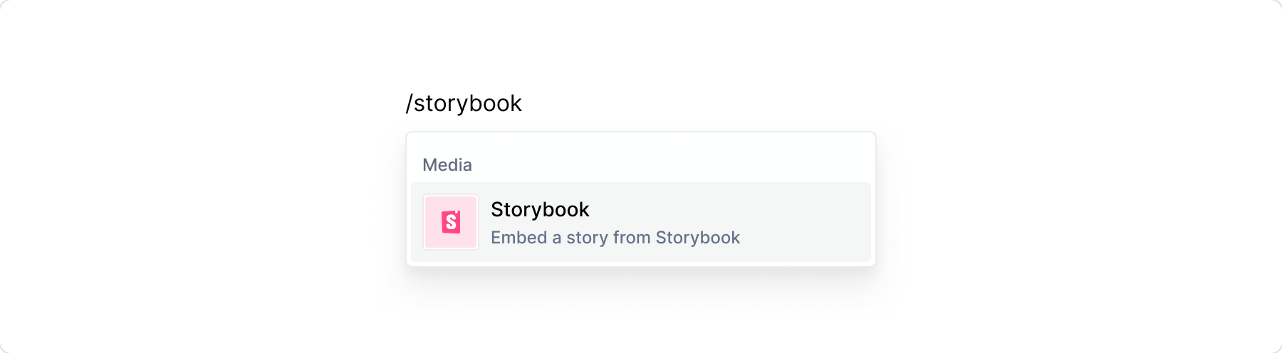 Storybook / menu