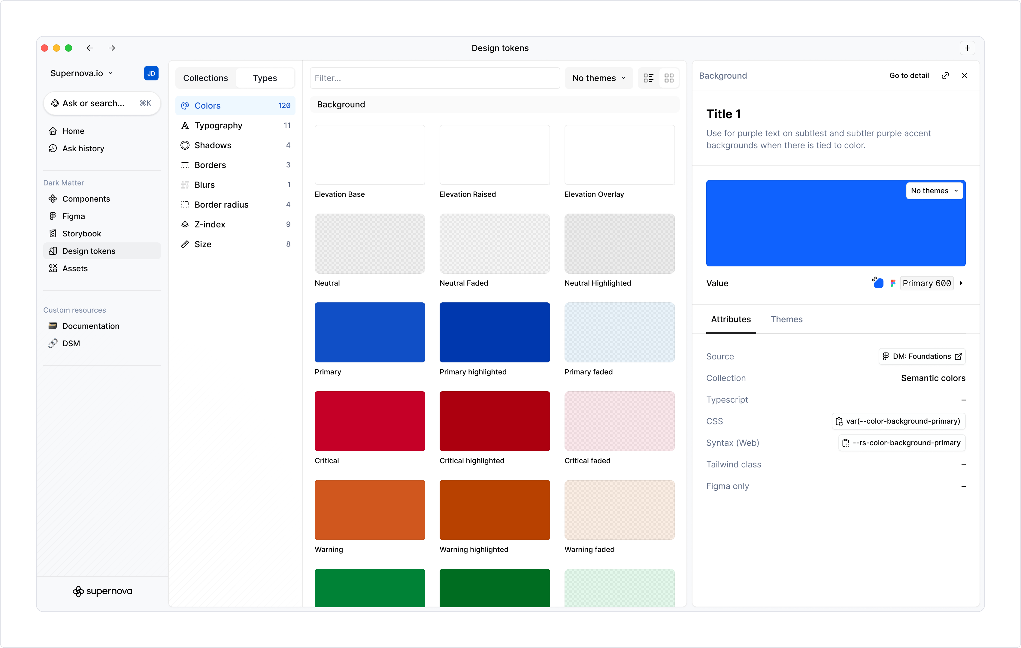Design tokens (Colors)