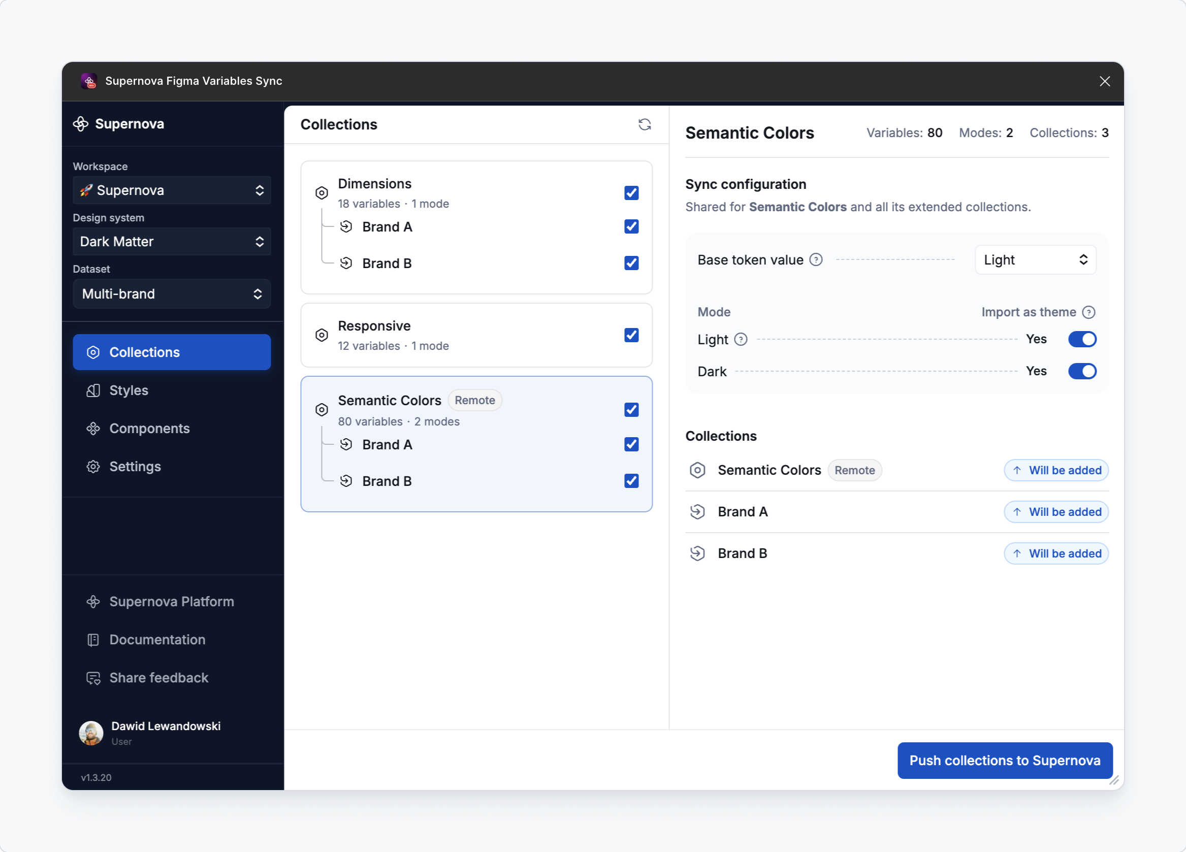 Extended collections in plugin
