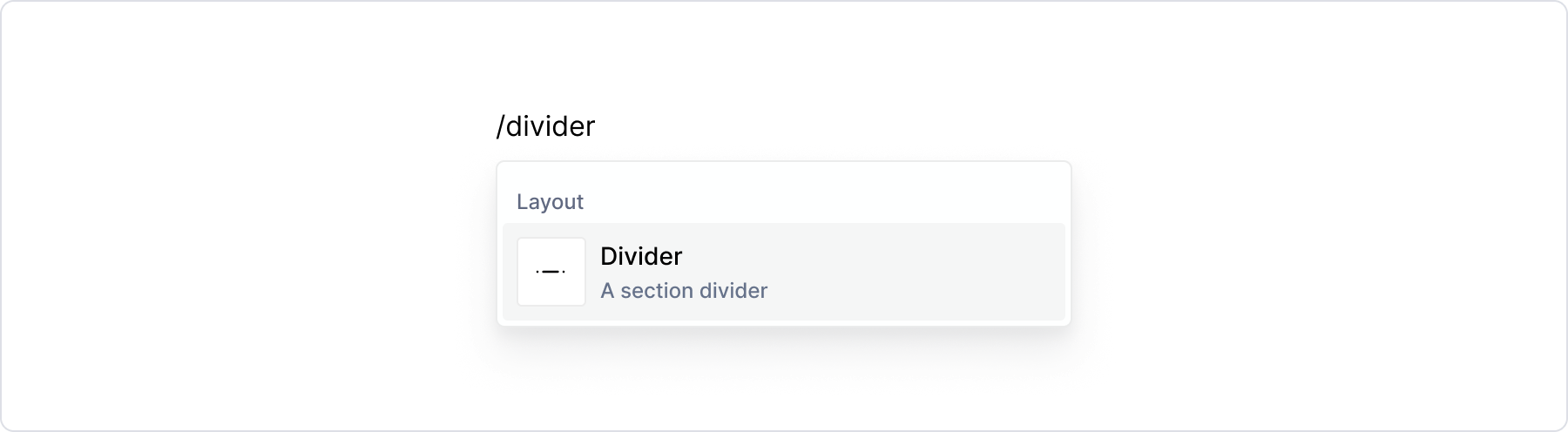 Divider block