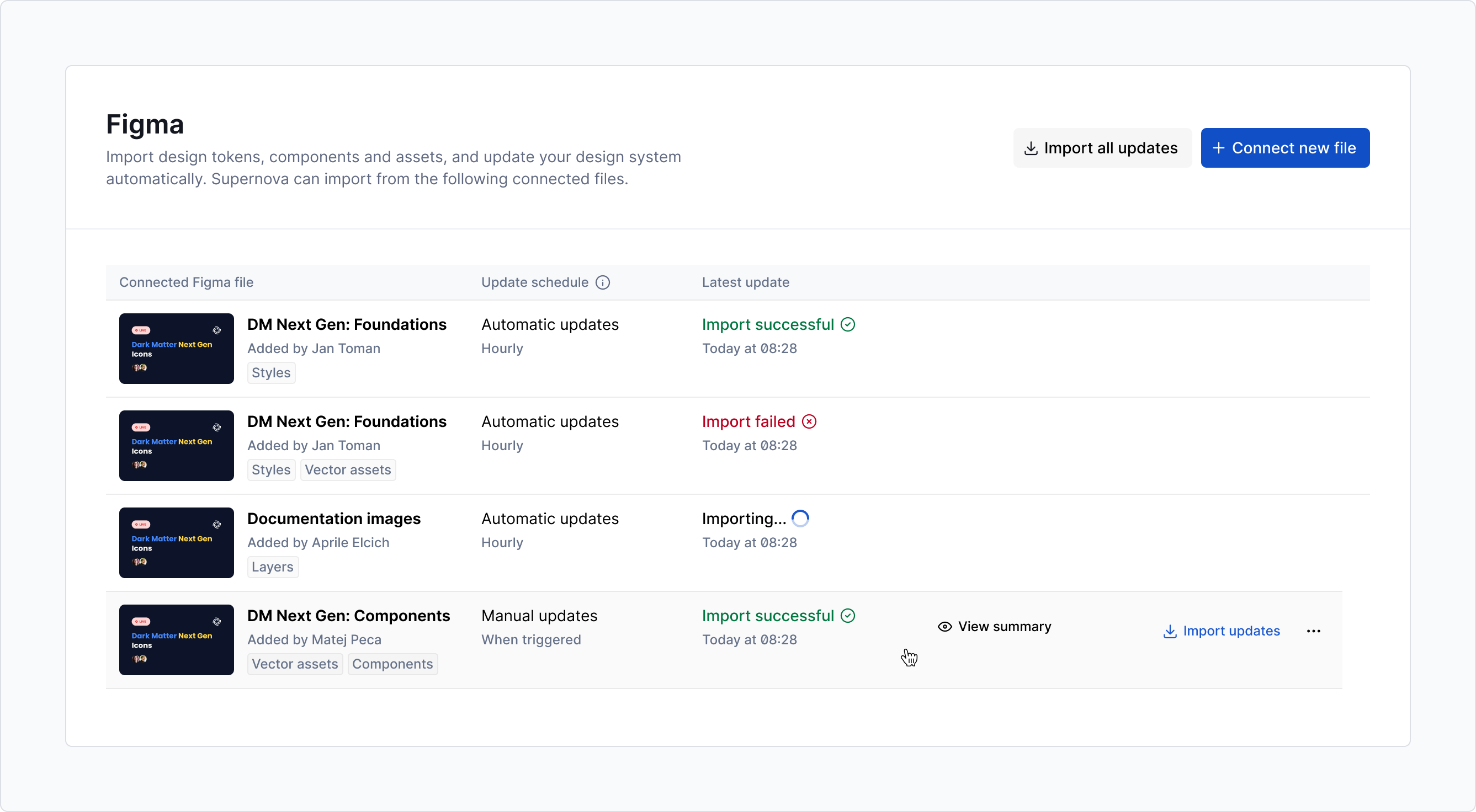 Figma connected files
