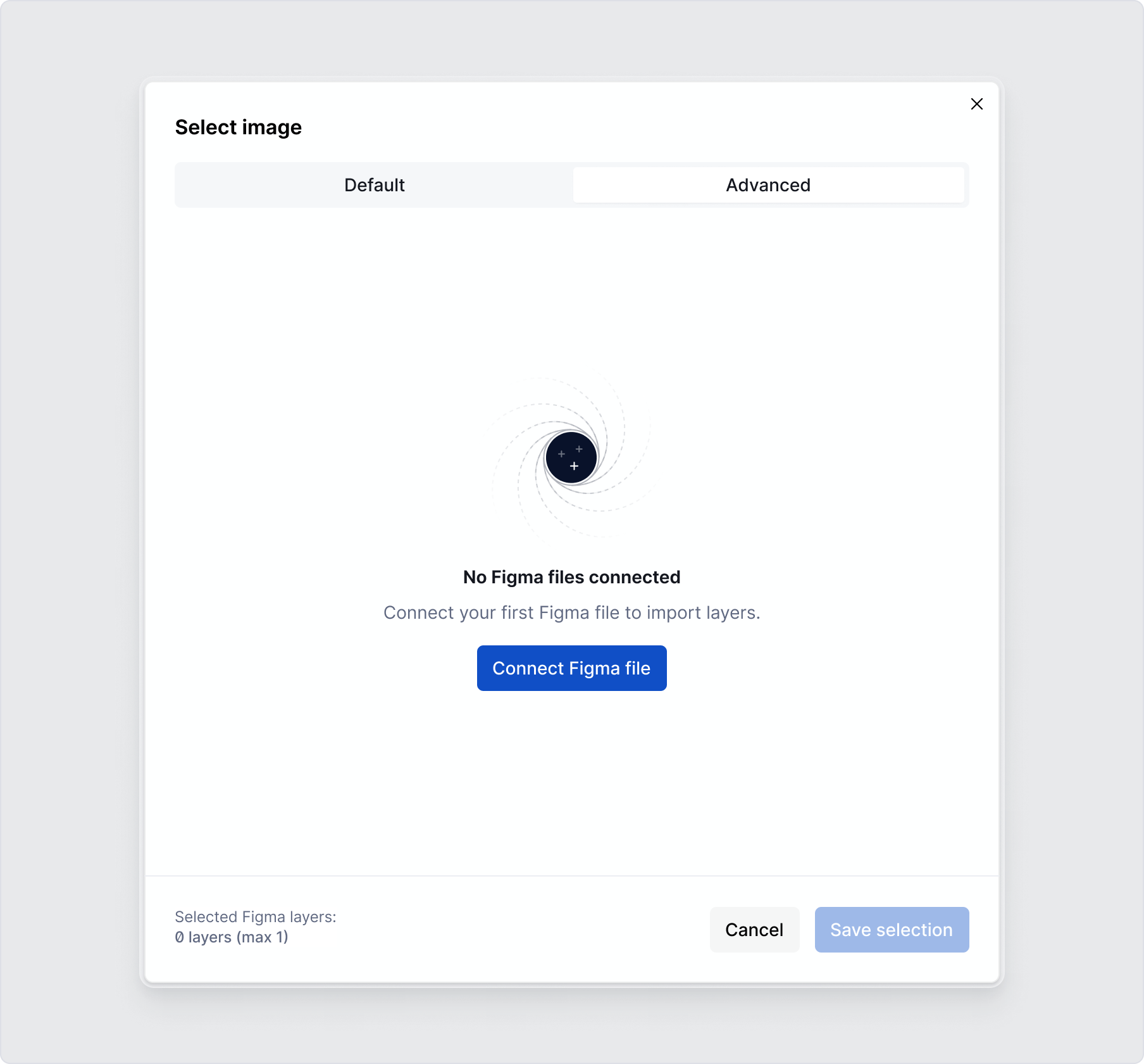 No Figma files connected