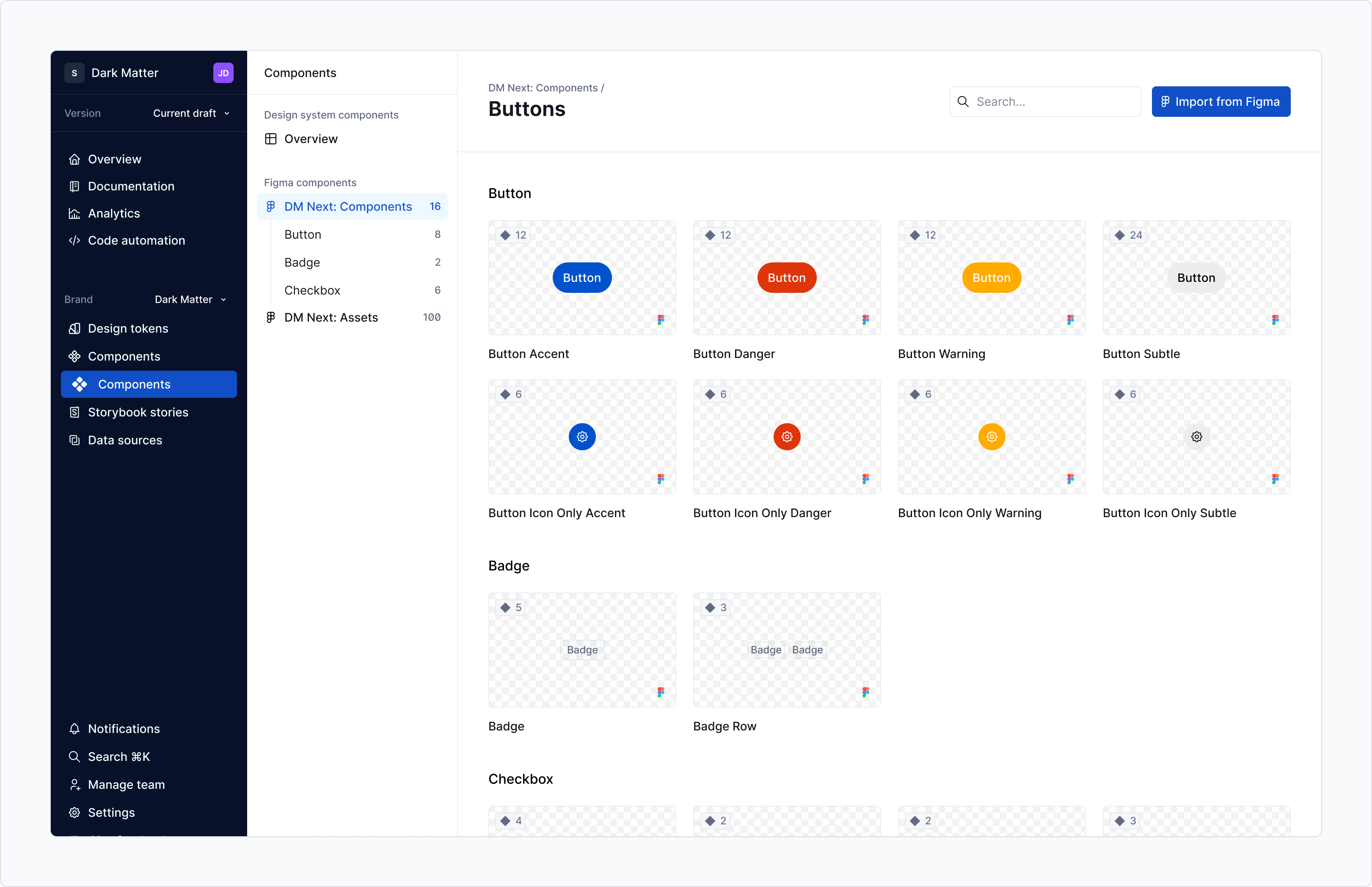 Figma components overview