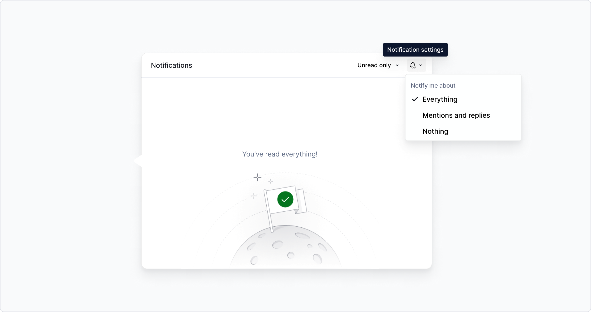 Notifications - Display settings