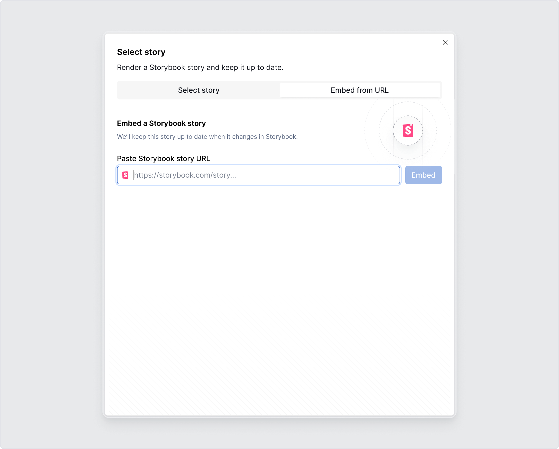 Storybook / Embed from URL