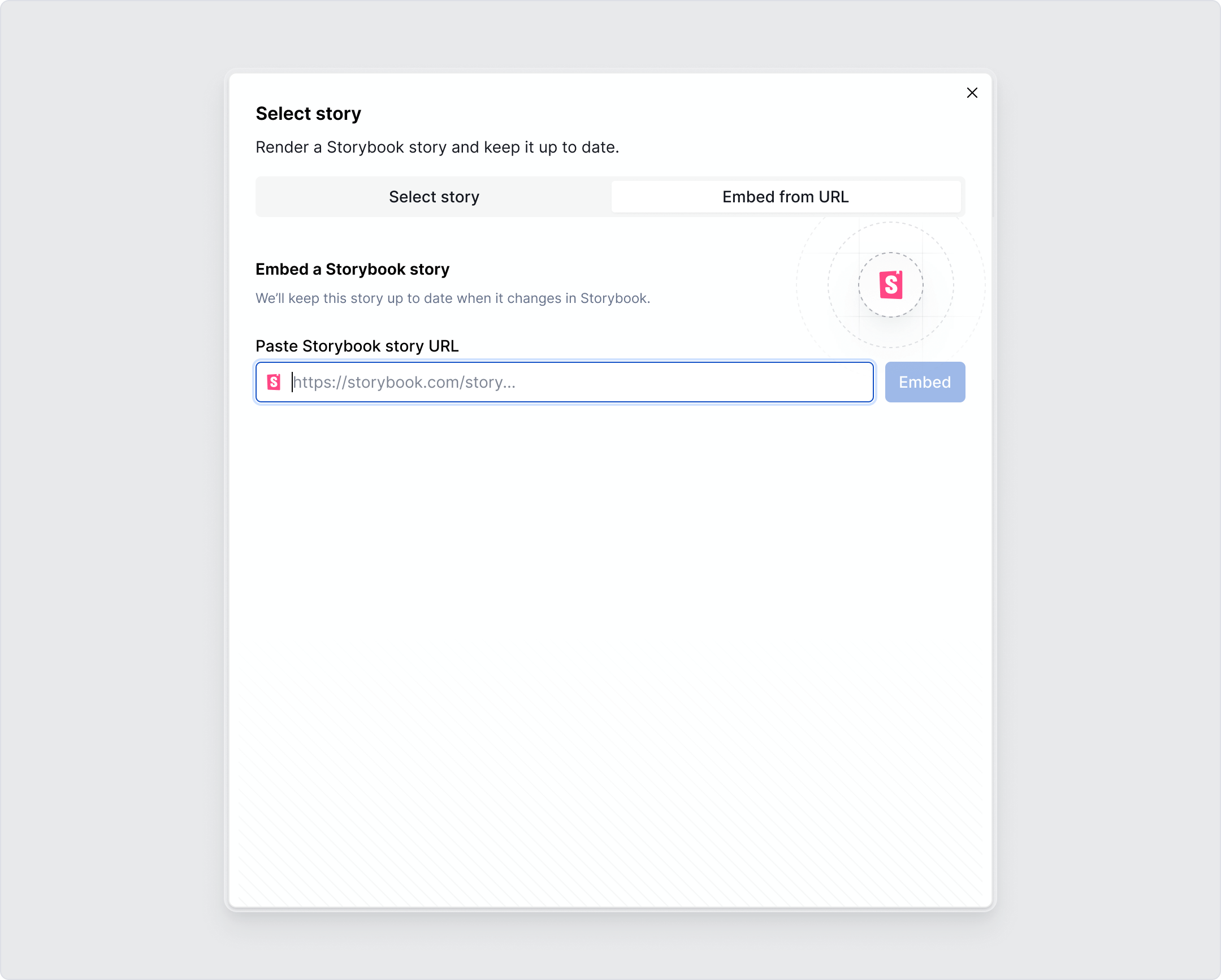 Storybook / Embed from URL