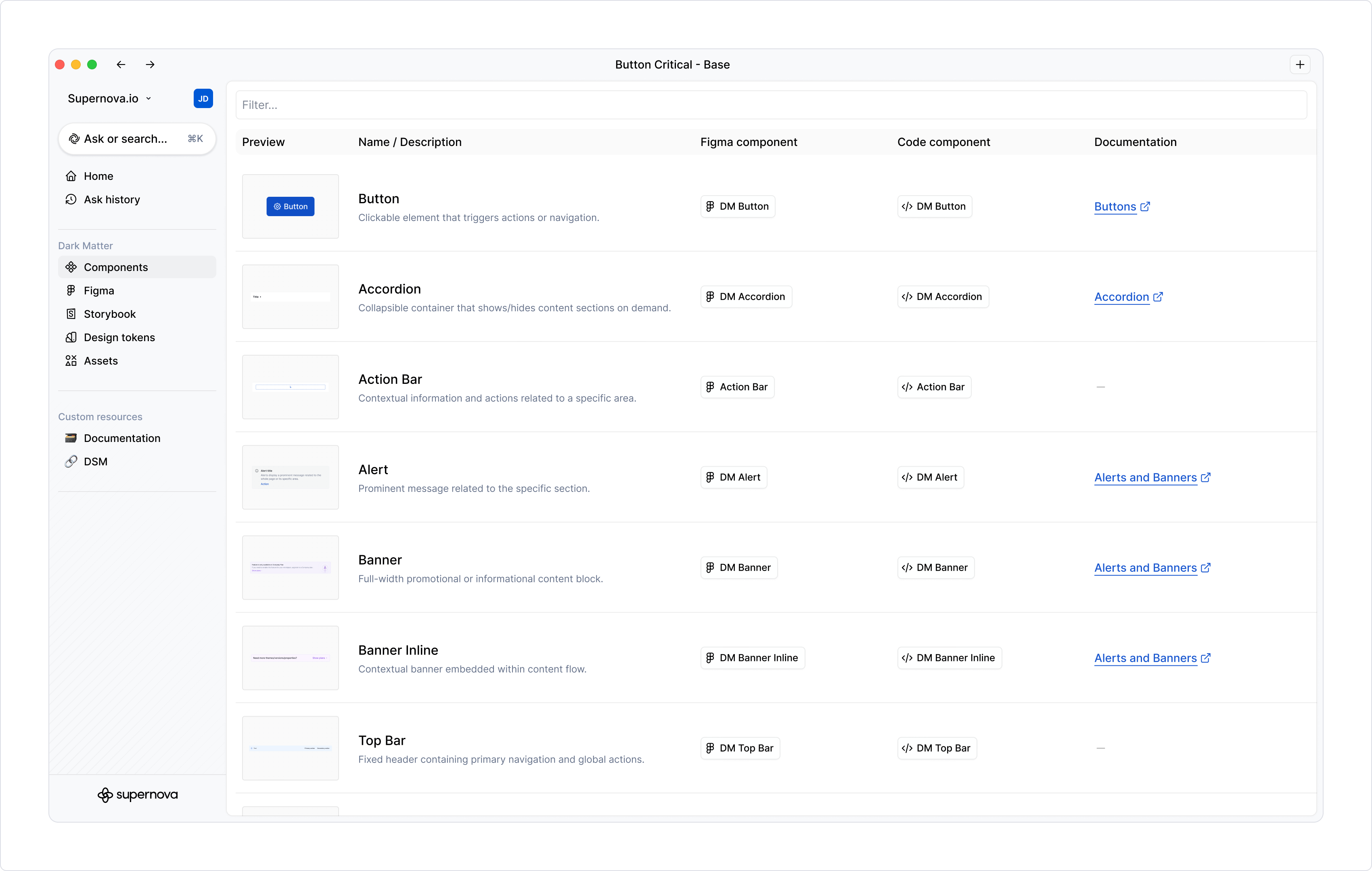Design system components