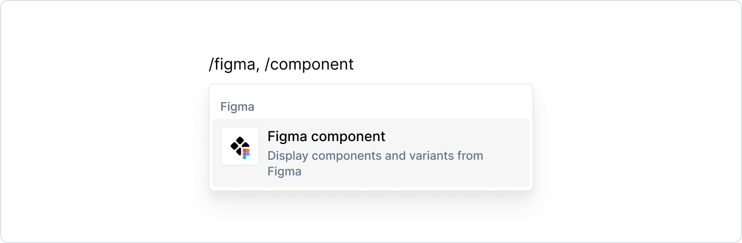 Figma component block - menu