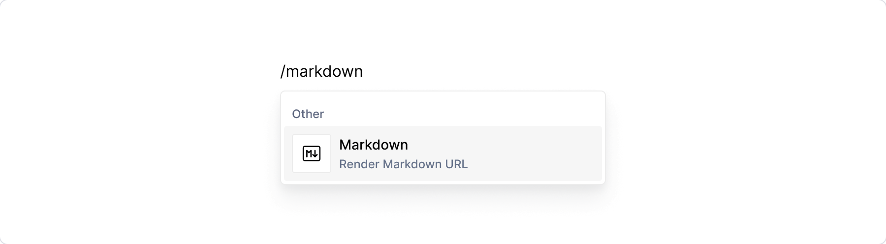 Markdown block: Menu