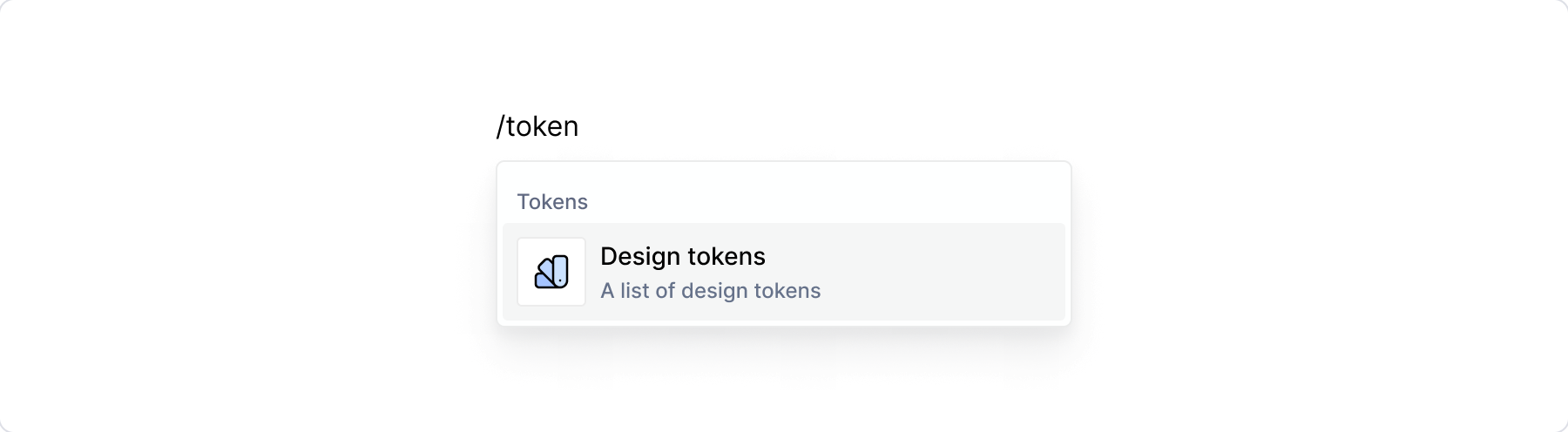 Design tokens - menu