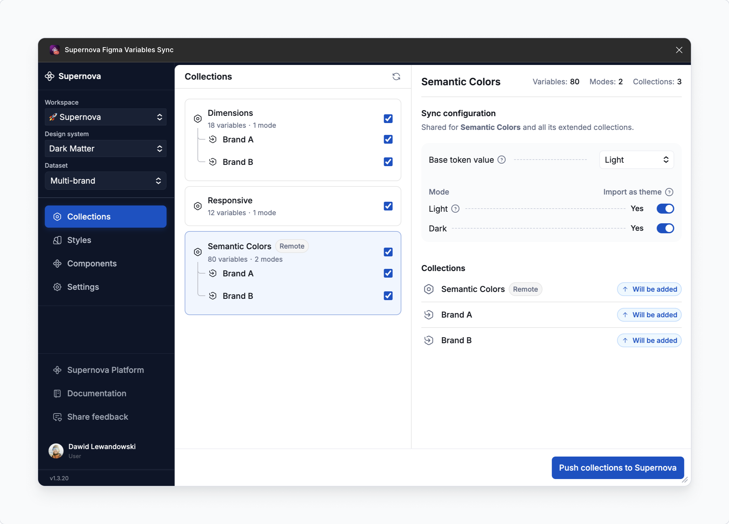Extended collections in plugin