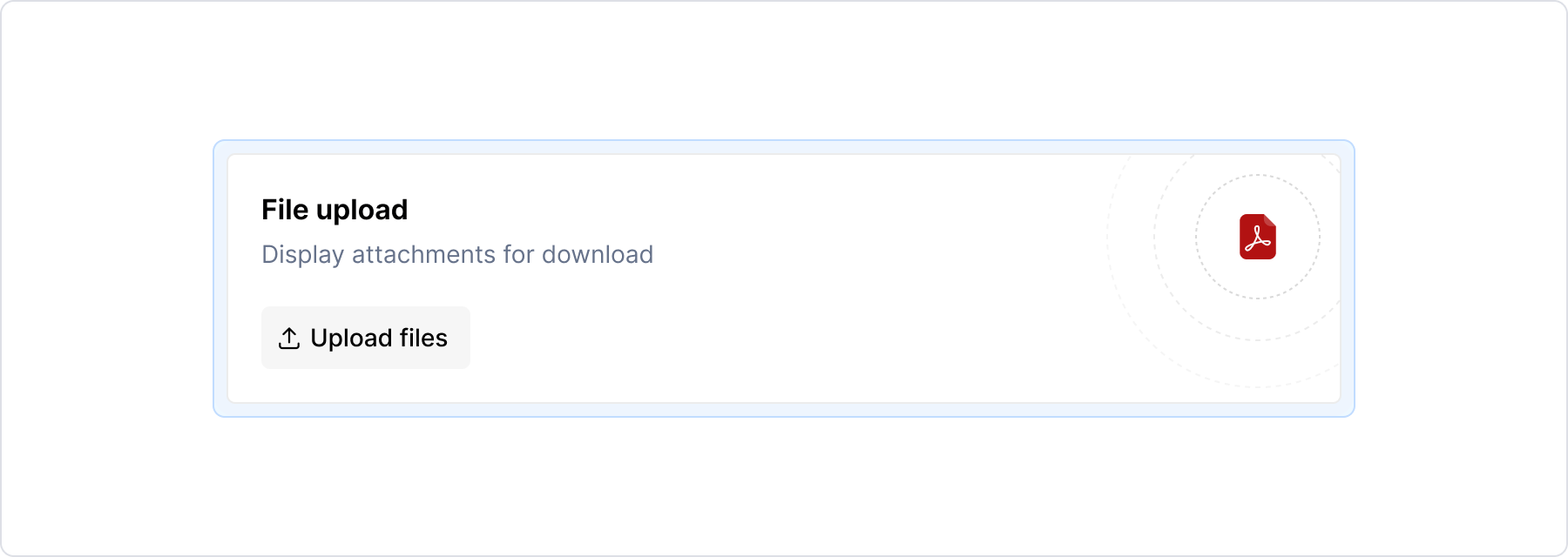 File upload / empty block
