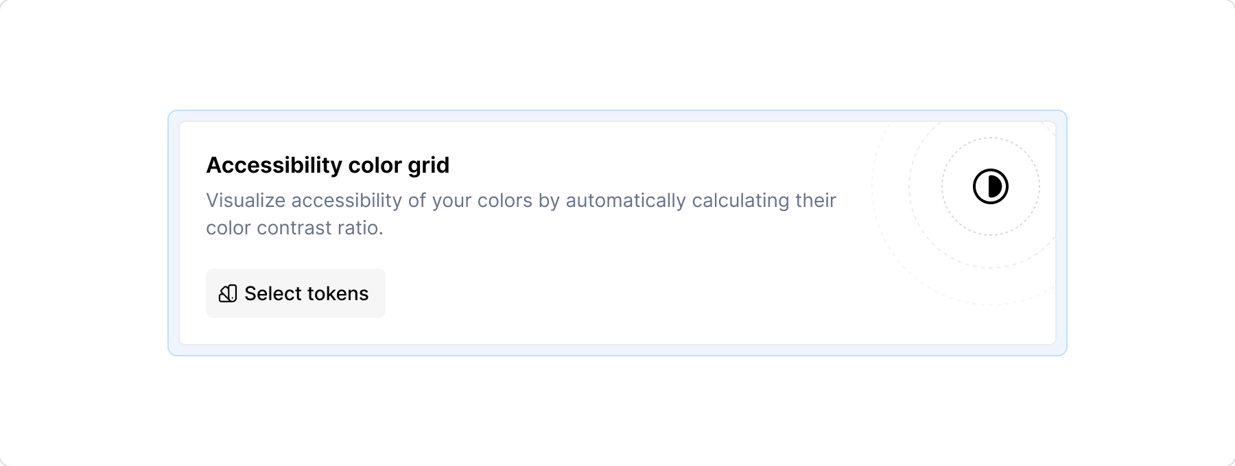 An empty accessibility color grid block.