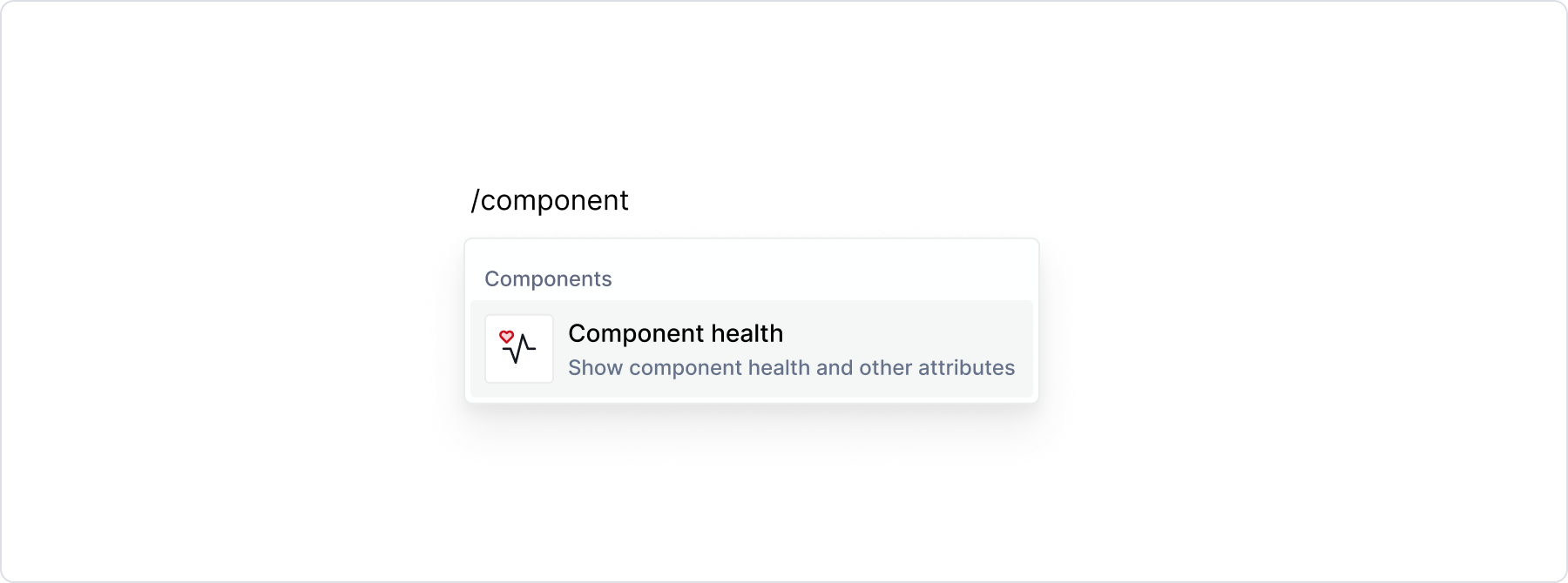 Component blocks in menu