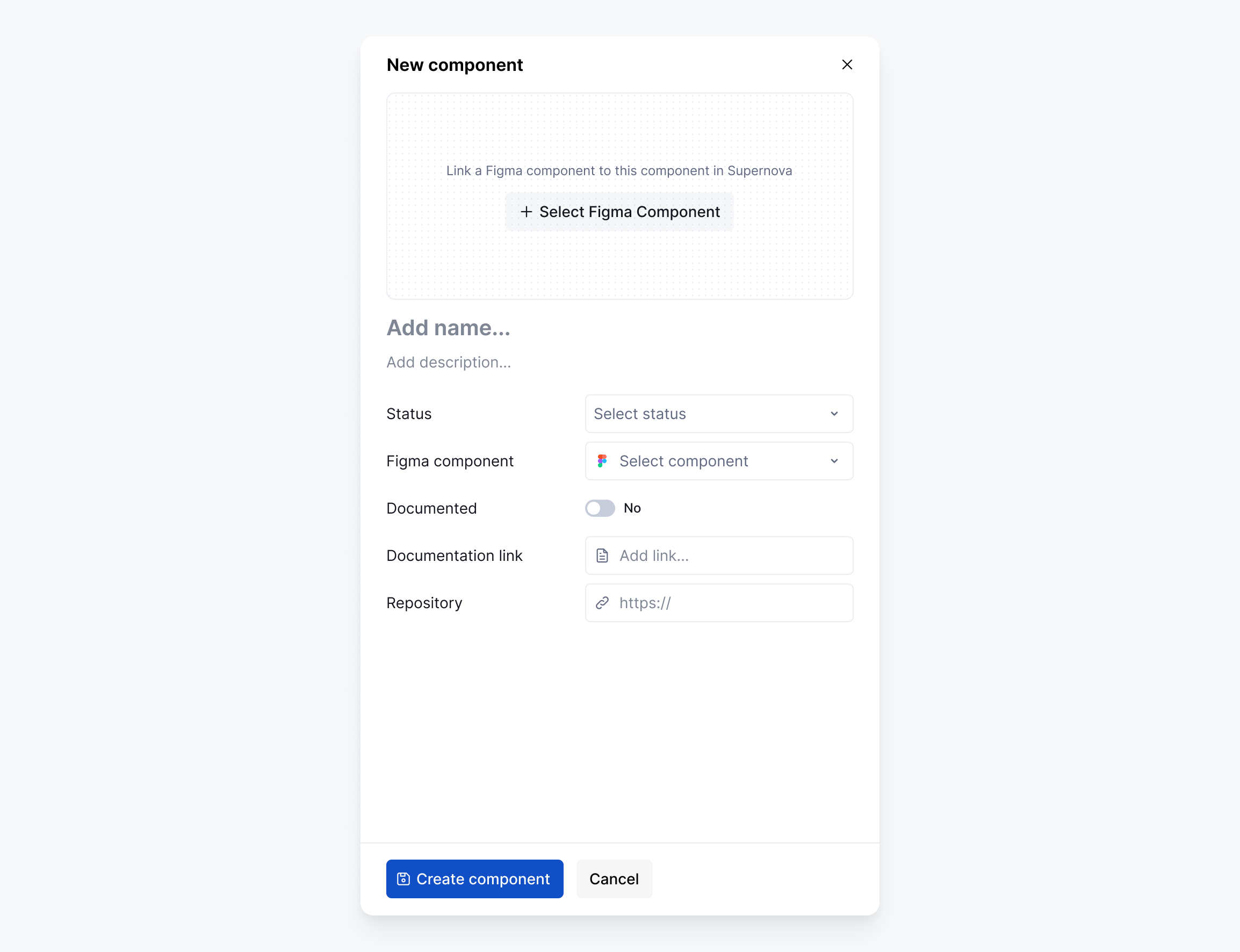 Components: New component drawer