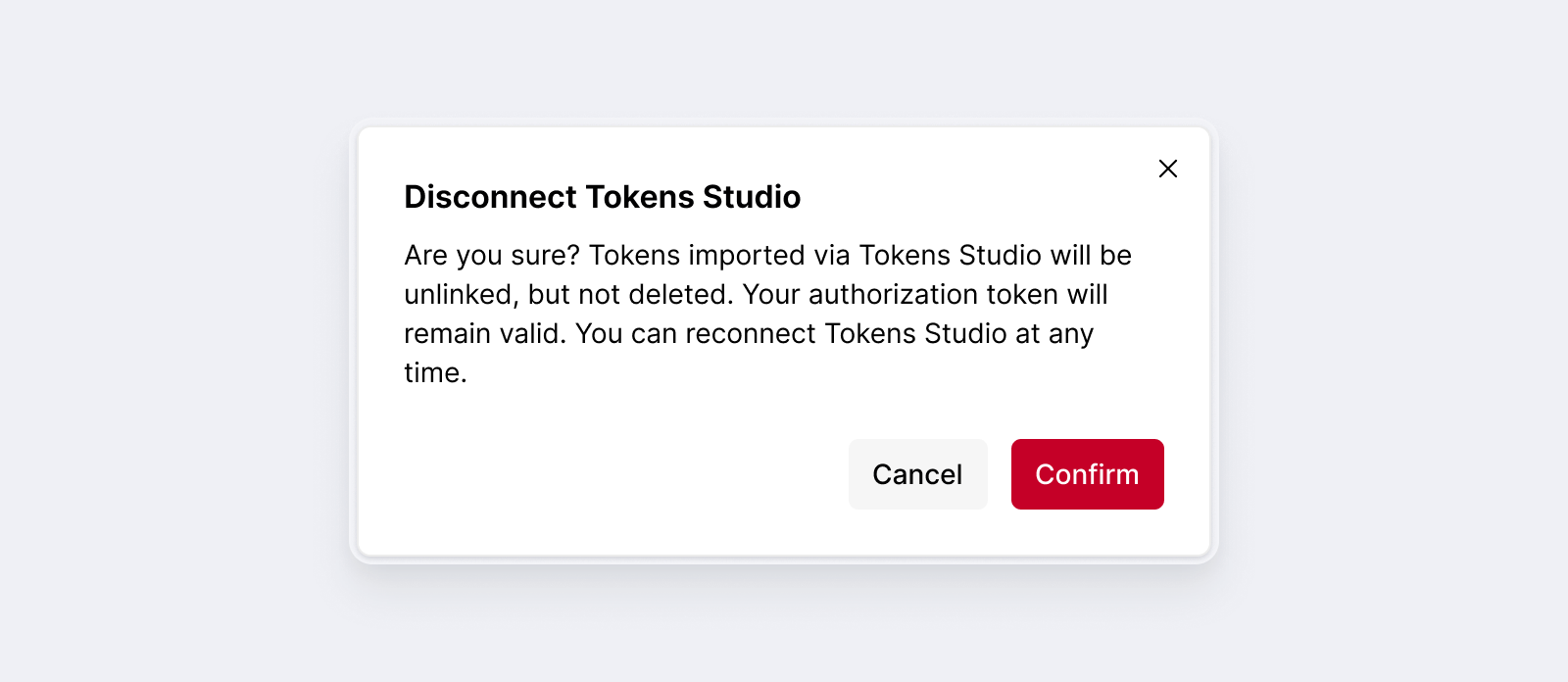 TS delete dialog