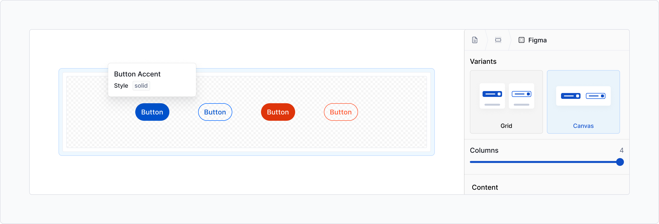 Figma component block - Canvas