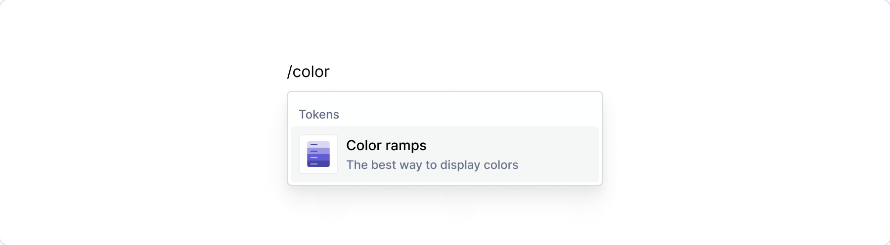 Color ramps - menu