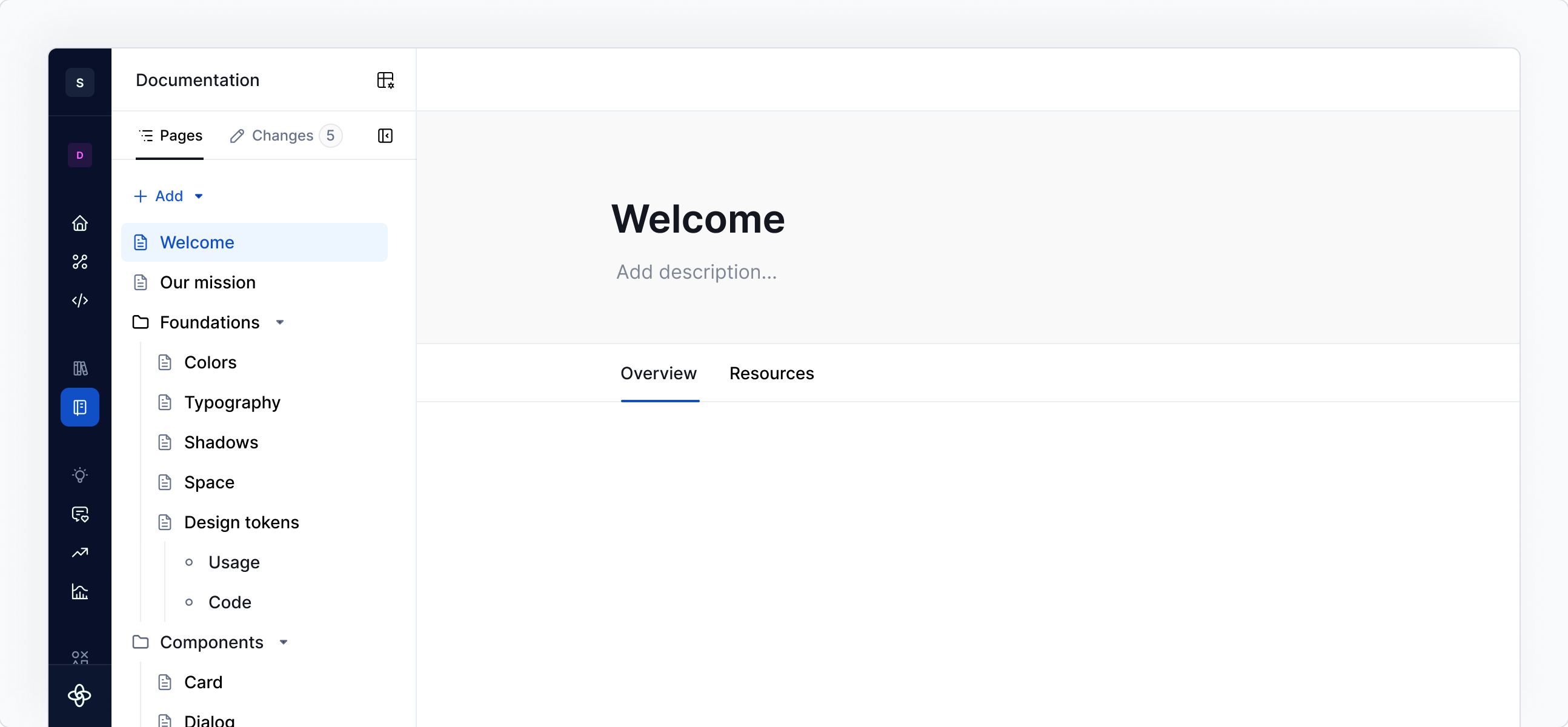 Tabbed pages / Overview
