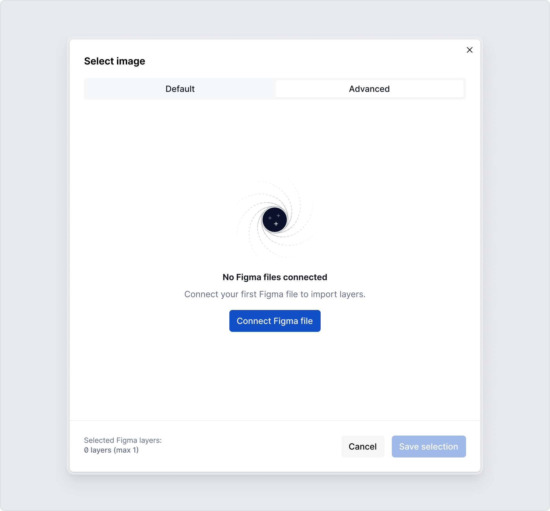 No Figma files connected