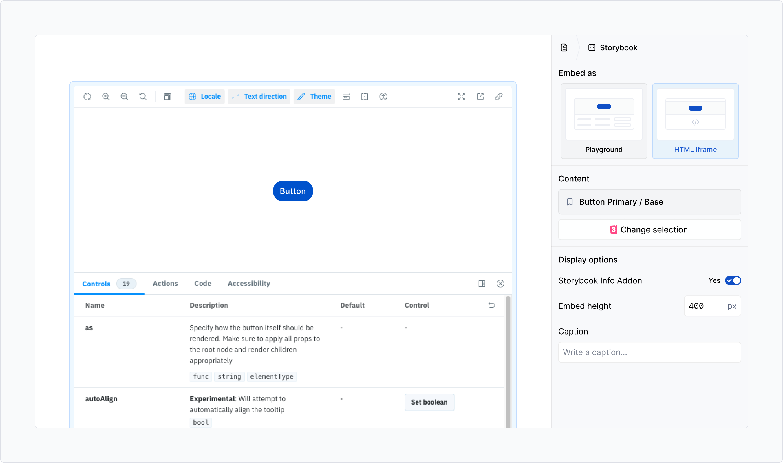 Storybook - HTML iframe