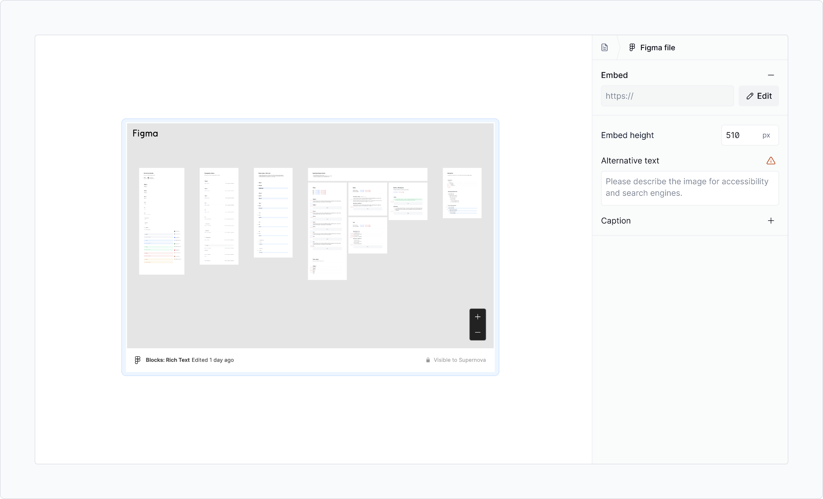 Embed Figma block - filled