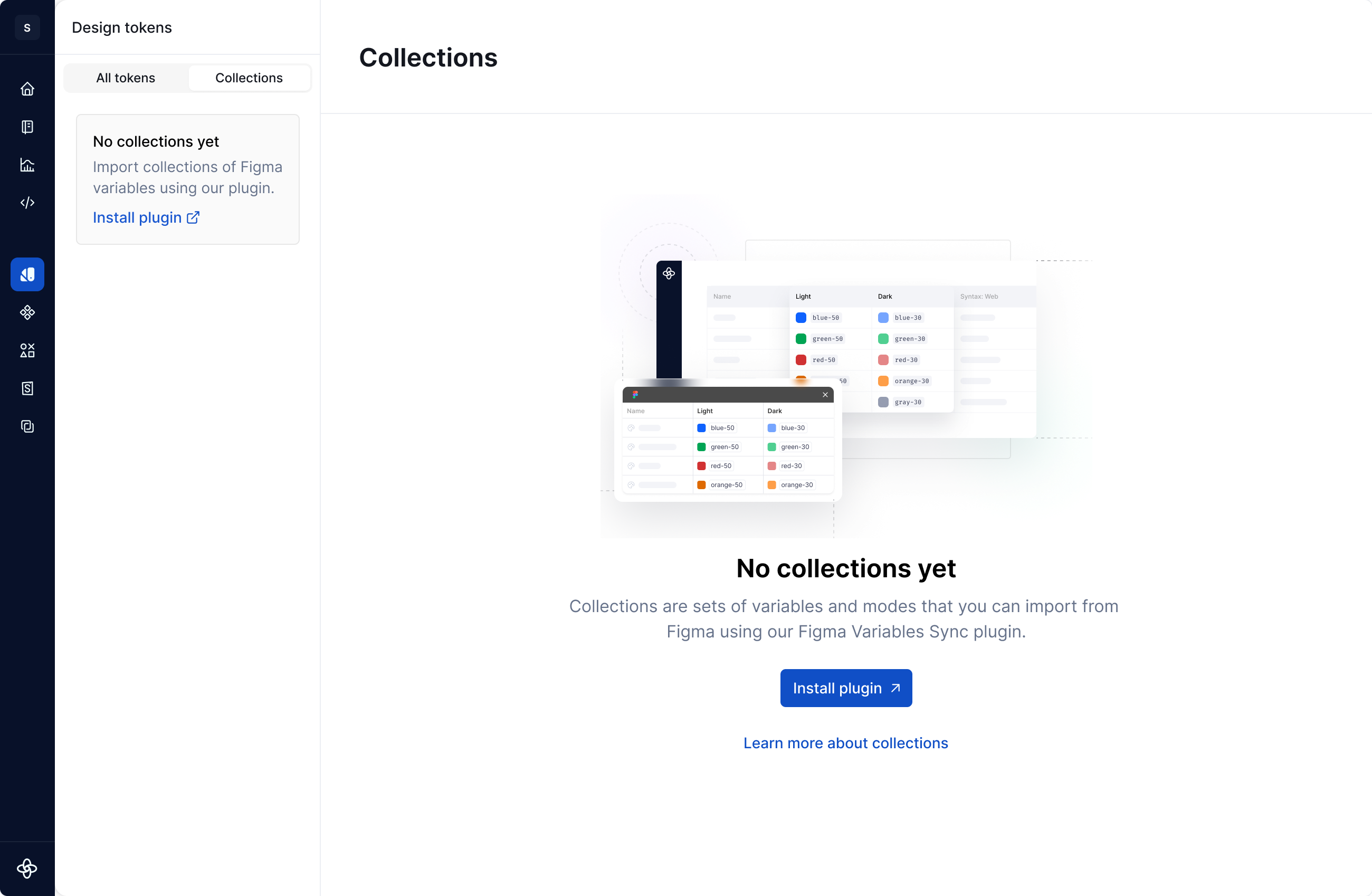 Design tokens / Collections / No Collections (only)
