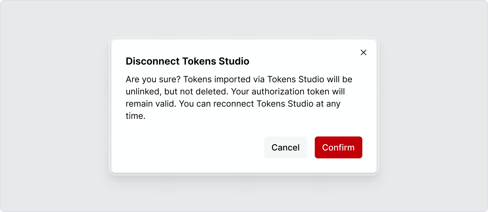 TS delete dialog