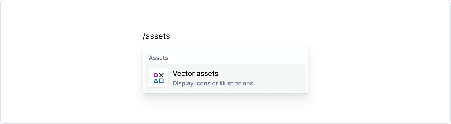 Assets / menu
