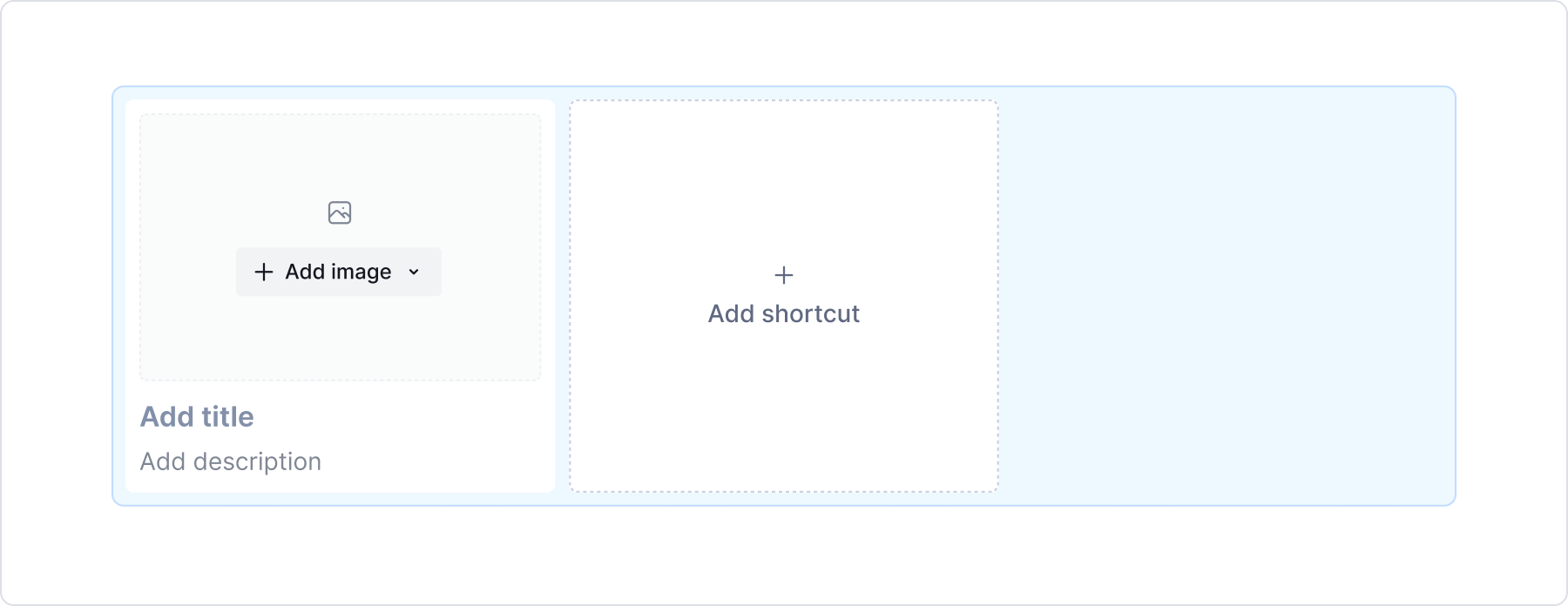 Shortcut / empty block