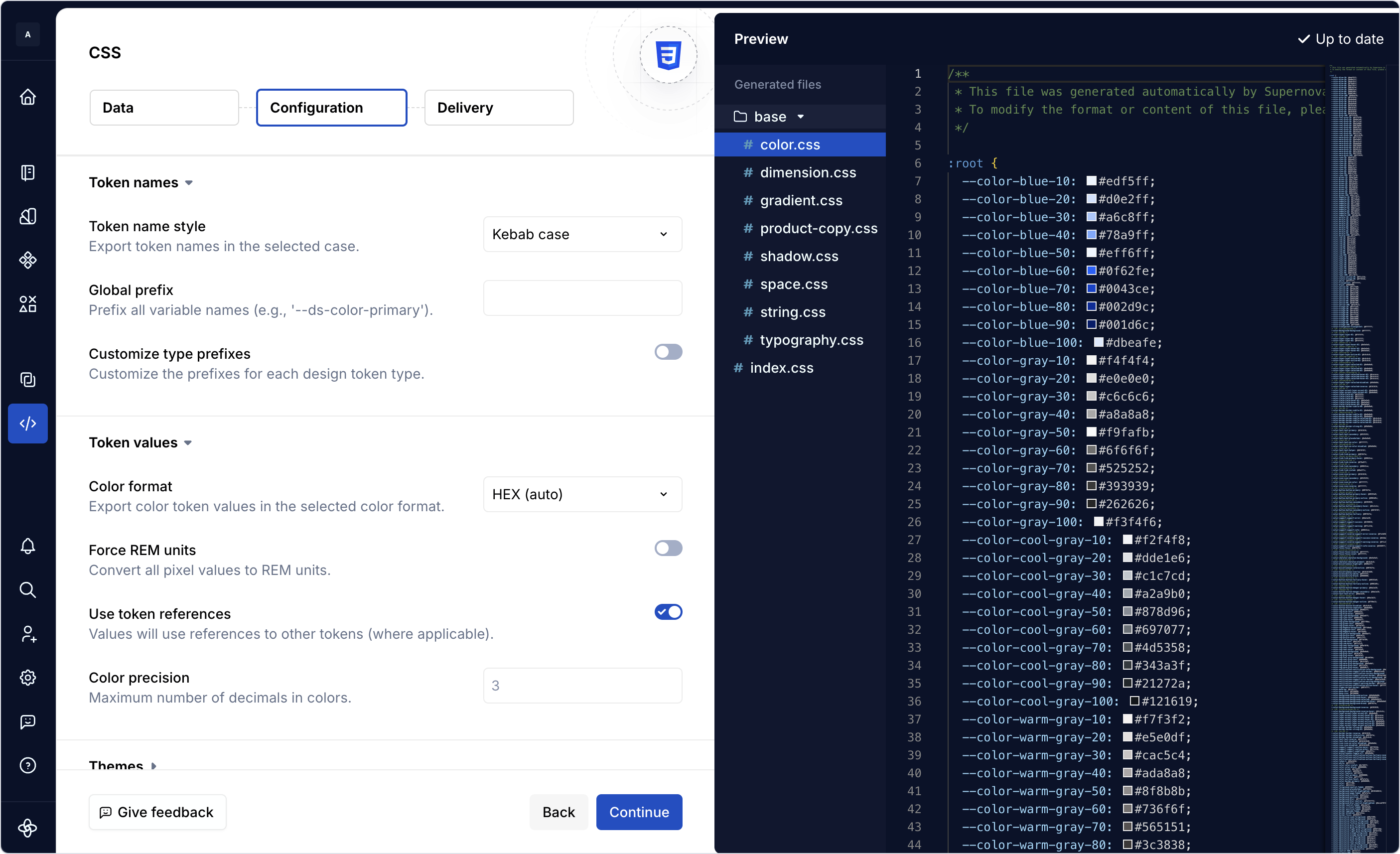 Preview code output while creating a pipeline.