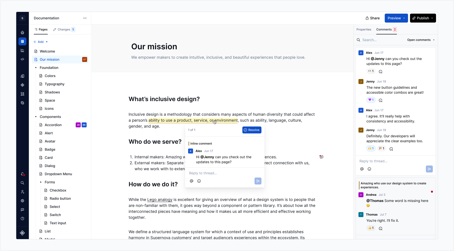 Comments - view inline