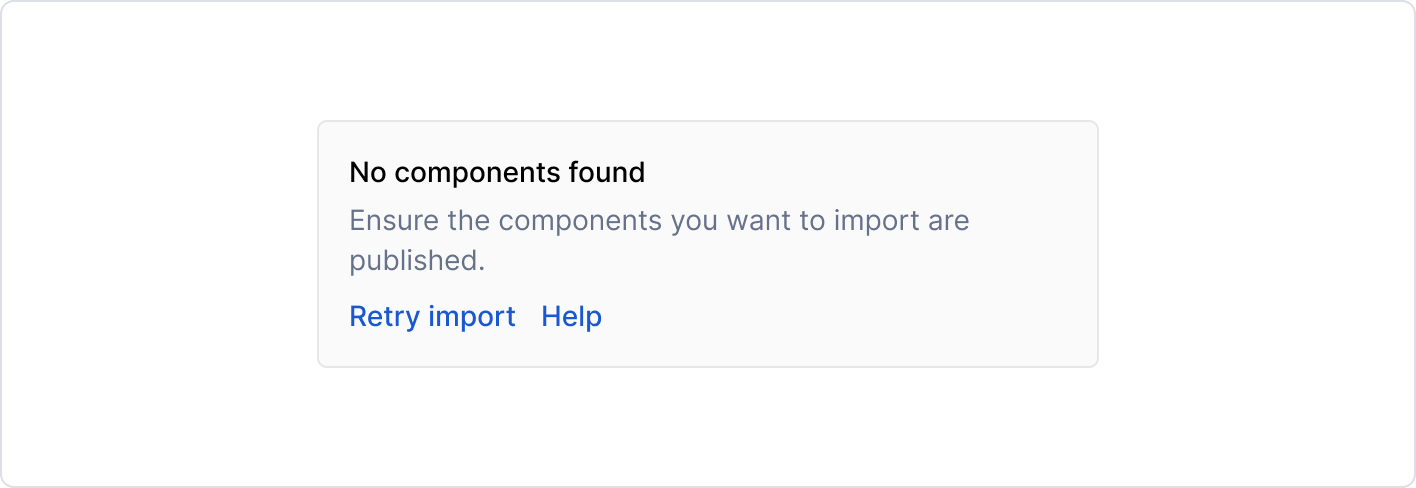 Error: no components imported 