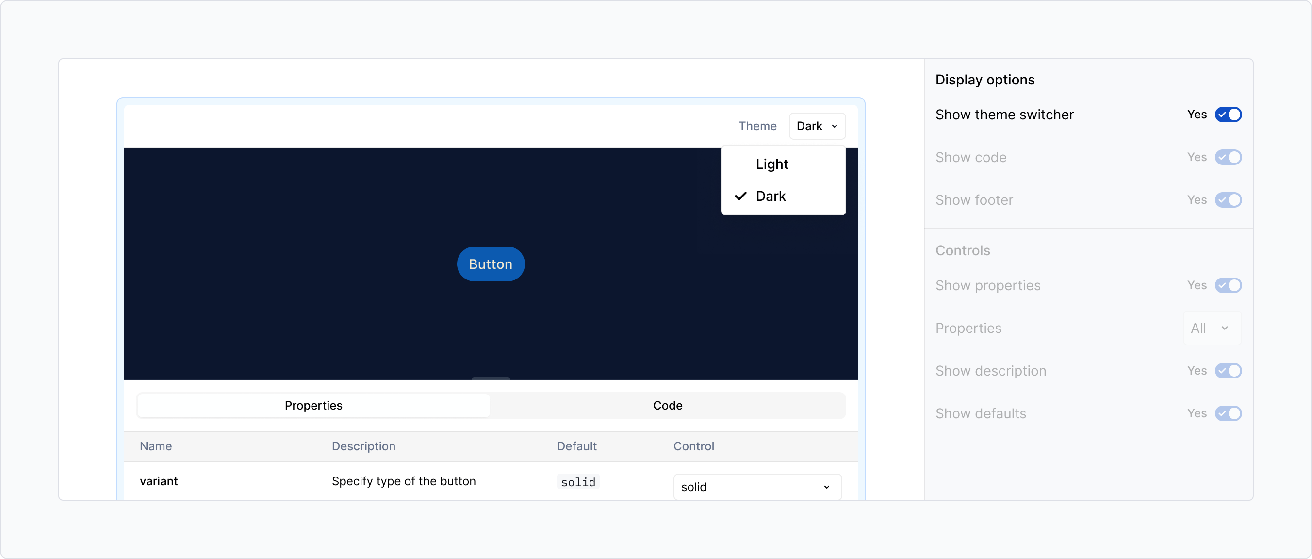 Storybook - Theme switcher