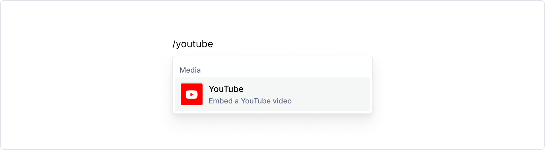 YouTube / menu