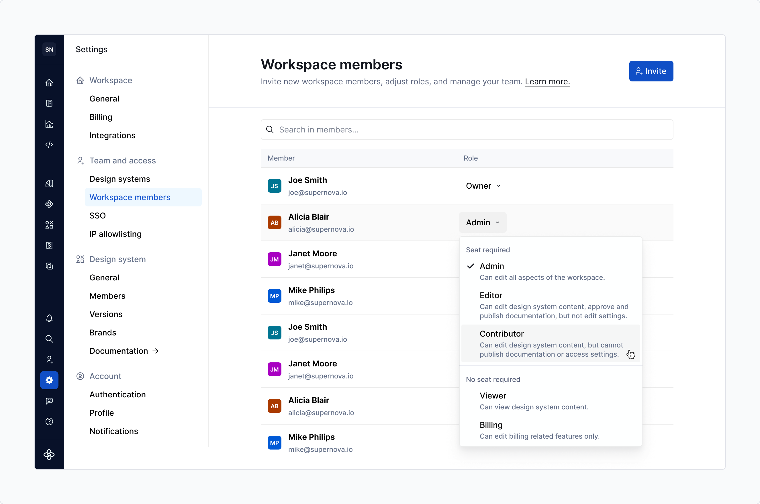 Invite only design systems | Made with Supernova